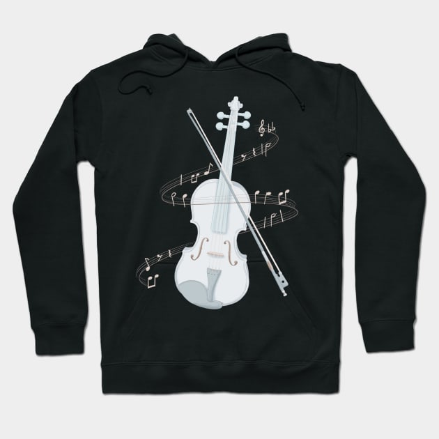 Violin with melody Hoodie by Dsanstudio